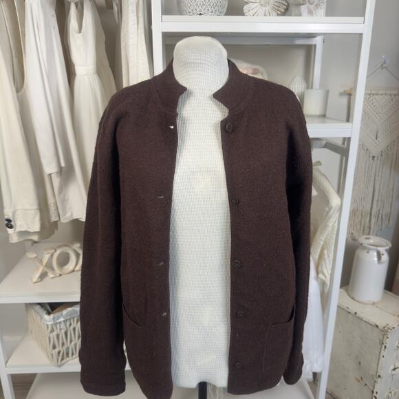 Women’s, men’s, unisex brown button up cardigan sweater #3290 - Picture 1 of 5